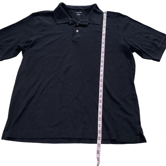 LAND'S END Men's Black Polo Size L 42-44 (100% PIMA COTTON) Like New - Picture 6 of 7